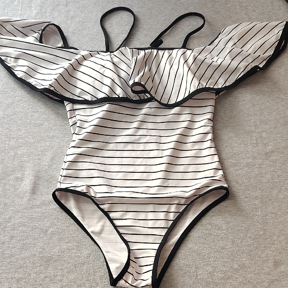 Striped One Piece Swimsuit WOMENS SWIMWEAR SWIM SUIT FULL-PIECE ONE-PIECE
